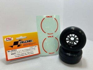 画像1: ライド(RIDE)/36203/F-1 フロント ラバータイヤ《Type VR‐X Front》 接着済みベルテッド スリック タイヤ 2個入