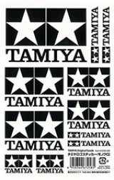 【ネコポス対応】タミヤ(TAMIYA)/67258/TAMIYA（タミヤ）ロゴステッカー　モノクロ