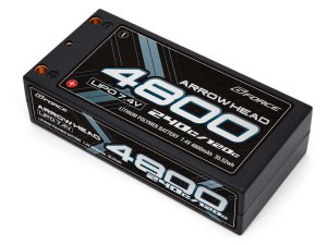 画像1: G-FORCE(ジーフォース)/GFG017/Arrow Head Lipo 7.4V 4800mAh 120C/240C 薄型ショートサイズ