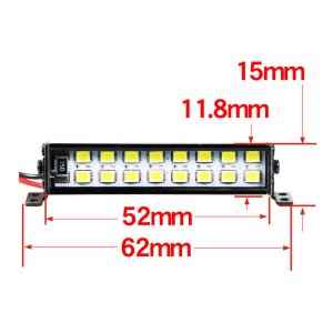 画像2: 【ネコポス対応】EAGLE(イーグル)/LED-18-D52/ルーフLEDバー(ダブル)52mm:BEC電源(4.8-6.0V)用