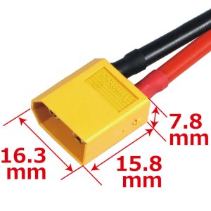 画像3: 【ネコポス対応】EAGLE(イーグル)/3927-60U-16W-M/XT-60コネクター16AWG10cm付(オス1pcs.) AMASS